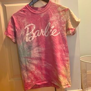 tie dye barbie graphic tee